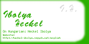 ibolya heckel business card